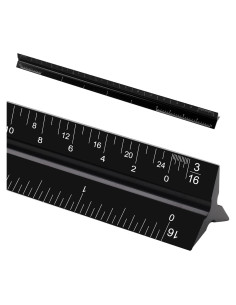 Regla Triangular de Aluminio DSUWAZU 30.48 cm 6 Escalas