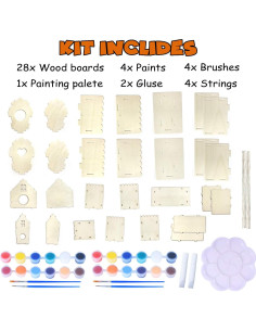 Kit de Casa de Aves DIY hapray 4 Paquetes para Niños 5-12 Años 2