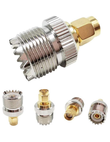 Adaptador UHF hembra a SMA macho TengKo - 2 paquetes