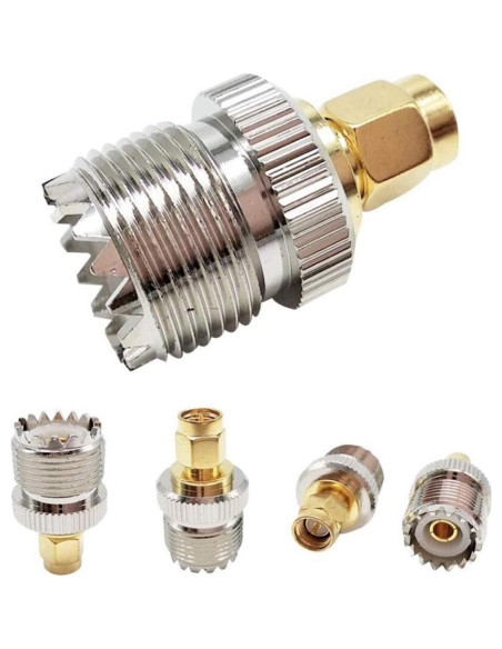 Adaptador UHF hembra a SMA macho TengKo - 2 paquetes
