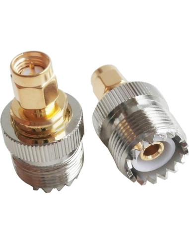 Adaptador UHF hembra a SMA macho TengKo - 2 paquetes