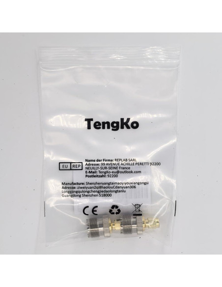 Adaptador UHF hembra a SMA macho TengKo - 2 paquetes