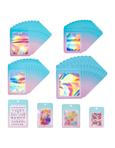 Bolsas Holográficas Mylar Fashewelry 40pcs Reutilizables 4 Tamaños
