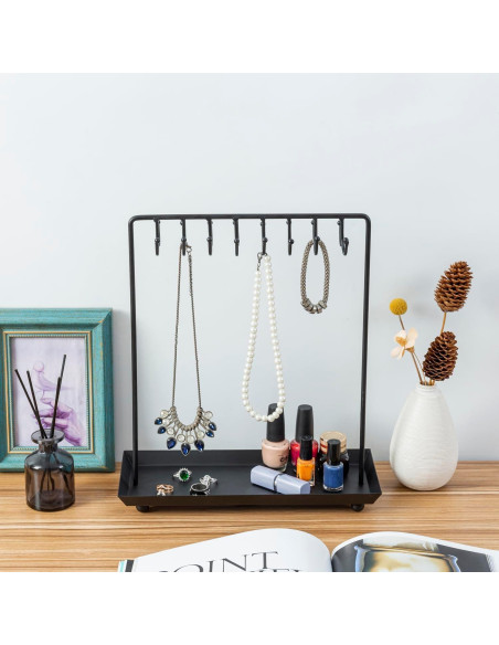 Soporte de Joyería MyGift Metal Negro 35.56 cm 20 Ganchos Soporte de Joyería MyGift Metal Negro 35.56 cm 20 Ganchos