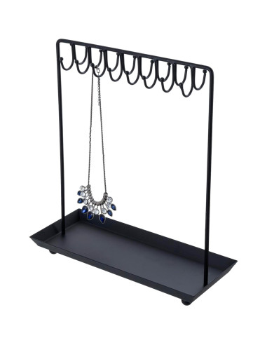 Soporte de Joyería MyGift Metal Negro 35.56 cm 20 Ganchos