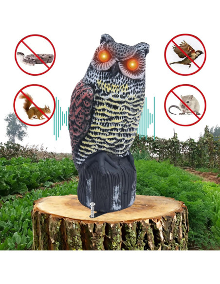 Búho Falso Solar LuckySlycyc 35.56cm Decoración Jardín