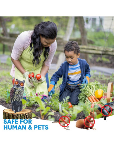 Búho Falso Solar LuckySlycyc 35.56cm Decoración Jardín