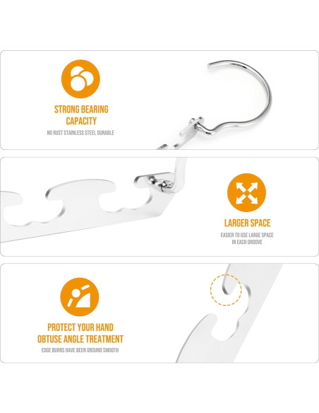 Perchas Ahorra Espacio HOUSE DAY Acero Inoxidable 4 Pack