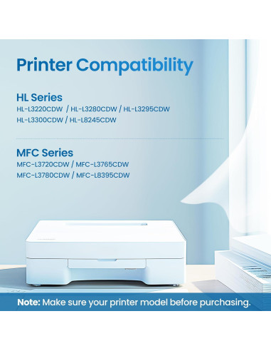 Cartuchos de Tóner TN229XL Statago para Brother - Paquete de 4