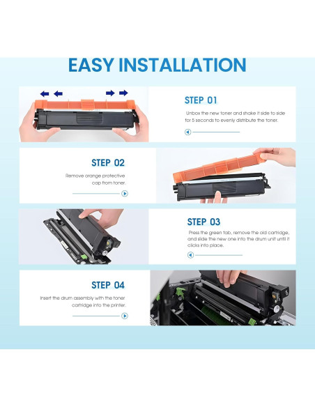 Cartuchos de Tóner TN229XL Statago para Brother - Paquete de 4 Cartuchos de Tóner TN229XL Statago para Brother - Paquete de 4