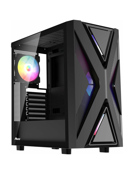 Caja de PC RUIX CV203 Mid-Tower ATX con 4 Ventiladores RGB