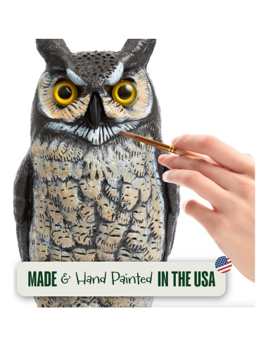 Espantapájaros Dalen Gran Búho Real 40.64 cm - Control Plagas