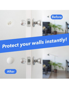 Protectores de Pared de Silicona Crebri 5cm Beige Autoadhesivos 2