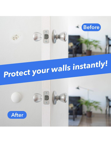 Protectores de Pared de Silicona Crebri 5cm Beige Autoadhesivos