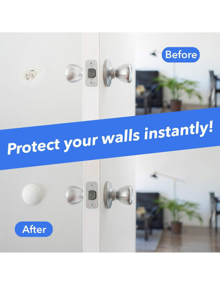 Protectores de Pared de Silicona Crebri 5cm Beige Autoadhesivos