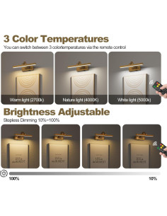 Luz de Imagen Inalámbrica DarHorz 3 Colores Regulable 29.5cm 2