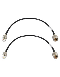 Cable Coaxial WIZACE PL259 a SO239 30.48cm 2PCS 50 Ohm
