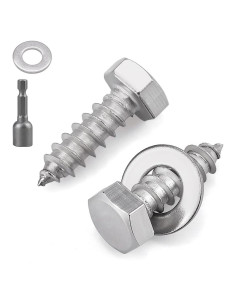 20 Tornillos Hexagonales Acero Inoxidable 304 1/4 x 2.54 cm