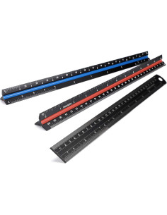 Set de 3 Reglas Triangulares de Aluminio OwnMy 30.48 cm 2