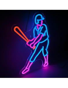 Luz Neón LED de Béisbol RedGloBee 42.4x33 cm USB Decorativa 2