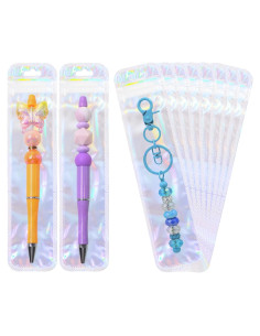 50 Bolsas Holográficas Mylar DASTTUIS 5.3x21.8cm Reutilizables