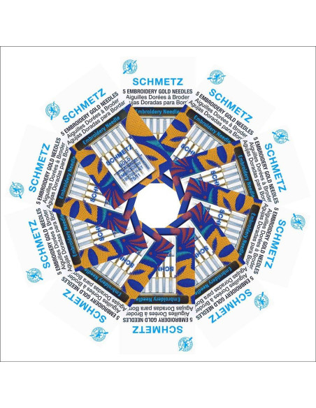 Agujas de Bordado SCHMETZ Gold 75/11 Titanio - 10 Piezas