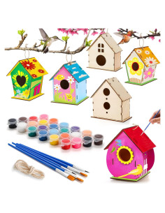 Kit de Casa para Pájaros DIY Coloch - 6 Piezas de Madera