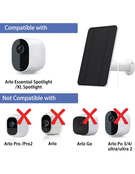 Panel Solar 4W 6V Bob Seger para Arlo Essential Spotlight - 3 Unidades