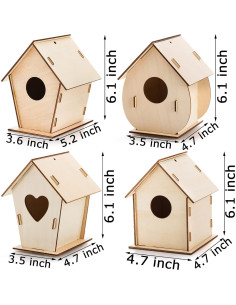 Kit de Casa para Pájaros DIY Coloch - 6 Piezas de Madera 2