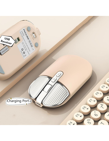 Ratón Inalámbrico YOCUNKER Recargable Silencioso 2.4G 3 DPI Ratón Inalámbrico YOCUNKER Recargable Silencioso 2.4G 3 DPI
