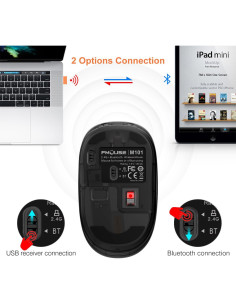 Ratón Inalámbrico FMOUSE M101 Doble Modo Bluetooth y USB 2