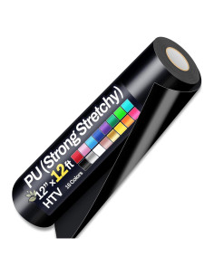 Rollo de Vinilo de Transferencia de Calor Sooez 30x3.66m Negro