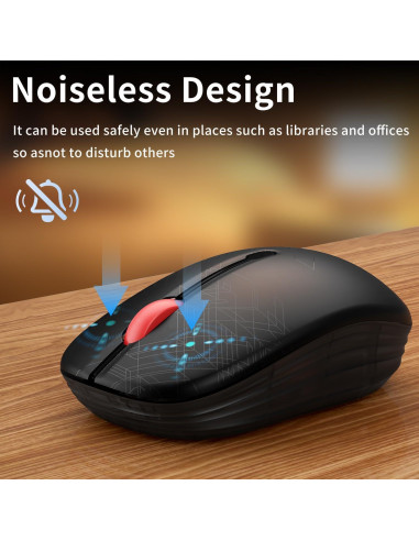 Ratón Inalámbrico FMOUSE M101 Doble Modo Bluetooth y USB