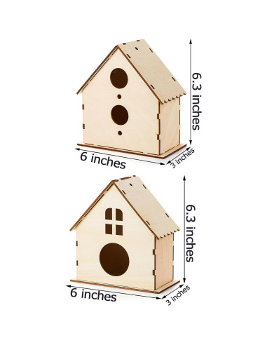 Kit de Casa para Pájaros DIY Coloch - 6 Piezas de Madera