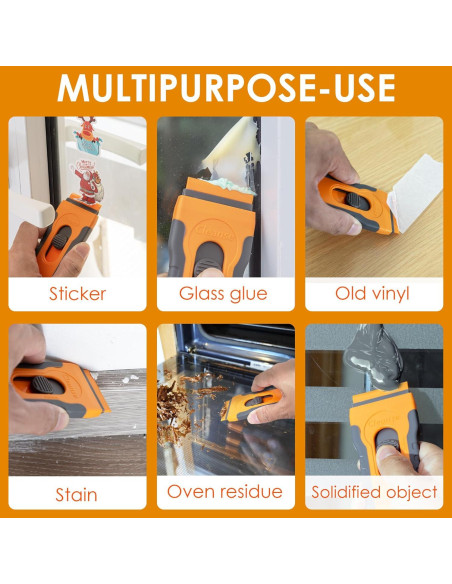 Raspador de Cuchilla Plástica Cleanse 100 Pcs para Adhesivos