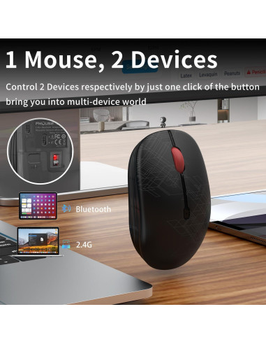 Ratón Inalámbrico FMOUSE M101 Doble Modo Bluetooth y USB