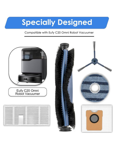 Kit de Repuesto 14 Piezas FILTERIST para Eufy C20 Omni