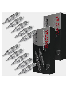Agujas de Tatuaje YILONG 20pcs 0.3mm Liner Redondo Desechables