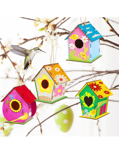 Kit de Casa para Pájaros DIY Coloch - 6 Piezas de Madera