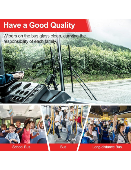 Limpiaparabrisas HOOJUKE 40" para RV con 2 Recargas de Goma