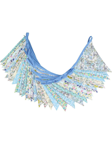 Guirnalda de Banderas Triangulares DAFEN 10m Algodón Azul Guirnalda de Banderas Triangulares DAFEN 10m Algodón Azul