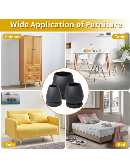 Ezprotekt 24 Protectores de Suelo de Silicona para Muebles