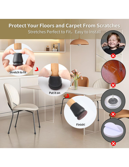Ezprotekt 24 Protectores de Suelo de Silicona para Muebles