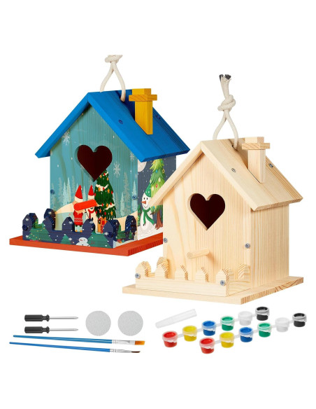 Kit Casa para Aves de Madera DIY Juexica 2 Piezas 33x25x5cm Kit Casa para Aves de Madera DIY Juexica 2 Piezas 33x25x5cm