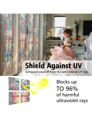 Película Decorativa de Vidrio Templado PODMemory Mariposa 100x45cm