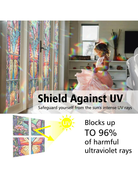 Película Decorativa de Vidrio Templado PODMemory Mariposa 100x45cm