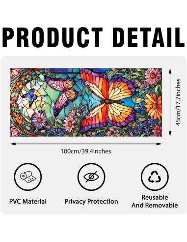 Película Decorativa de Vidrio Templado PODMemory Mariposa 100x45cm