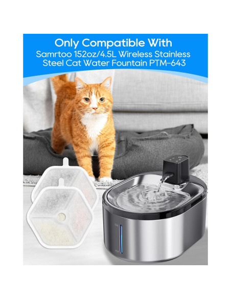 Filtro de agua para gatos Cunina 4 filtros + 4 esponjas