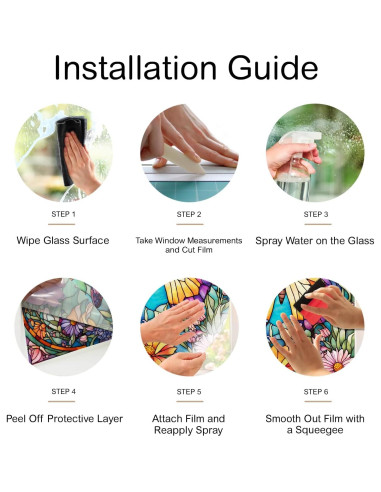 Película Decorativa de Vidrio Templado PODMemory Mariposa 100x45cm