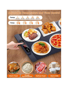 Alfombrilla Calentadora Eléctrica Haibro 62x38 cm 5 Temperaturas 2